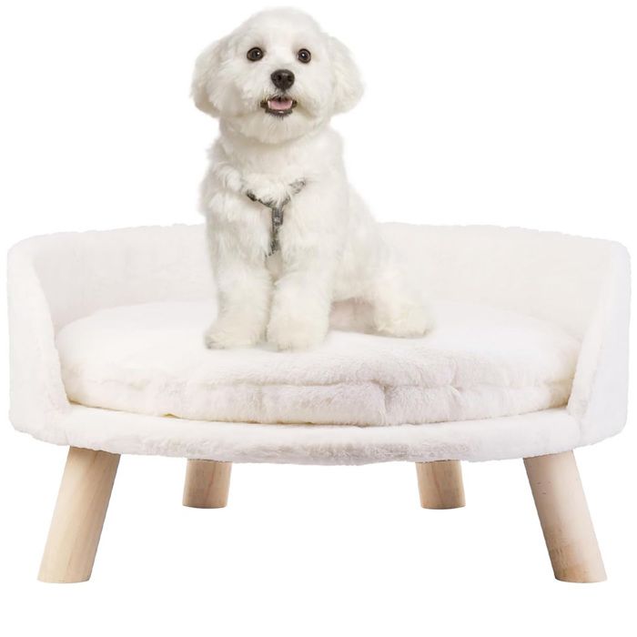 Meilleurs prix pour Lit Chien Surélevé Déhoussable Canapé pour Chien sur Pied 61x61x33cm