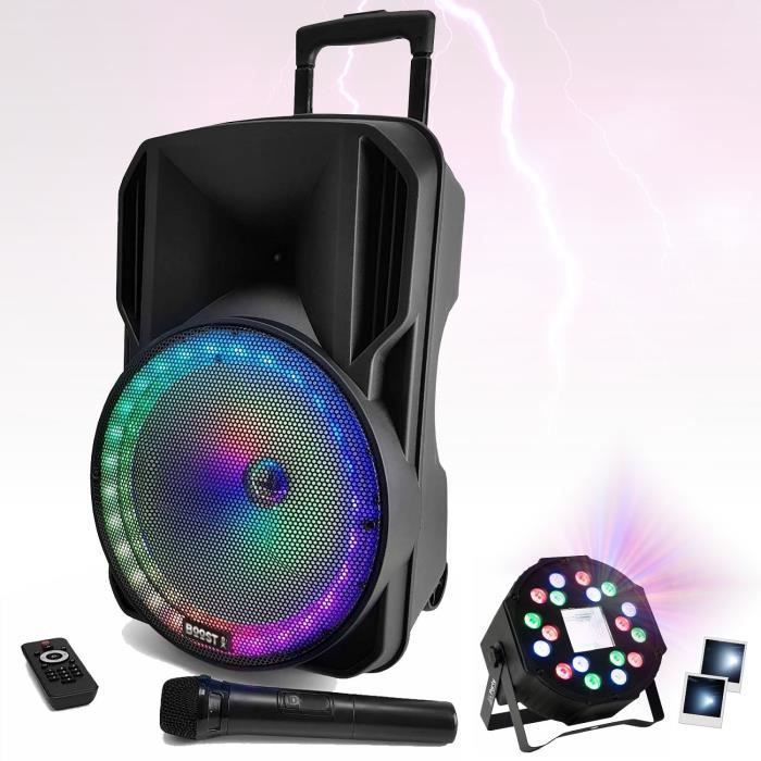 Enceinte USB Bluetooth Autonome BOOST12RGB700 Sur Batterie Micro sans