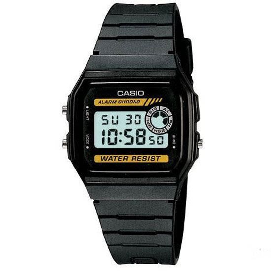 Montre - CASIO - F94W-8A - Multifonction - Quartz digitale - Noir résine