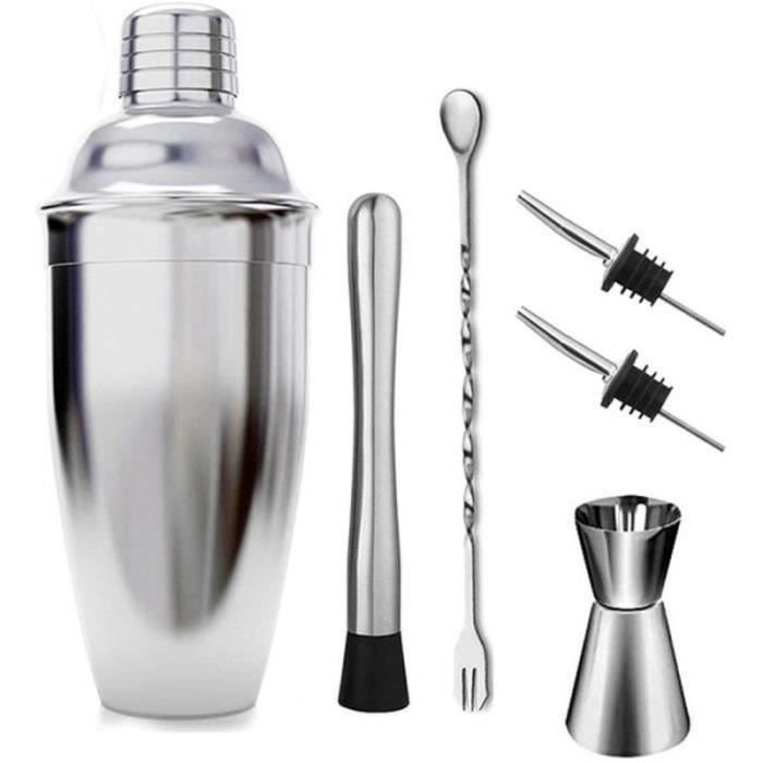 Ensemble Barman 12 Pièces Sonhomay - Shaker Cocktail Inox Et Bambou, Cadeau Idéal Homme