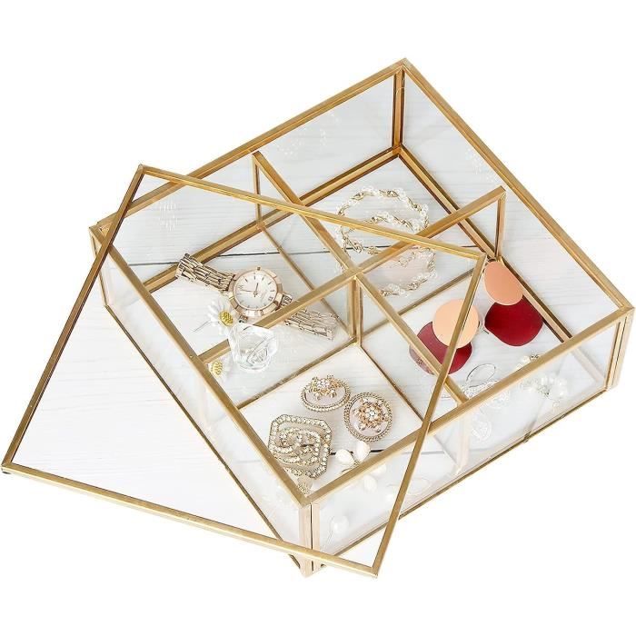 Table d'appoint en métal doré et verre | Leroy Merlin