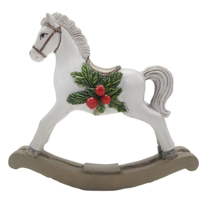 Figurine décorative LED Coco, blanche, hauteur 14 cm, cire, fonctionnement à
