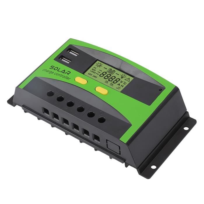 Contrôleur De Charge Solaire PWM 50A 12V/24V - Écran LCD, Capteur Température, Réglages Flexibles - 11