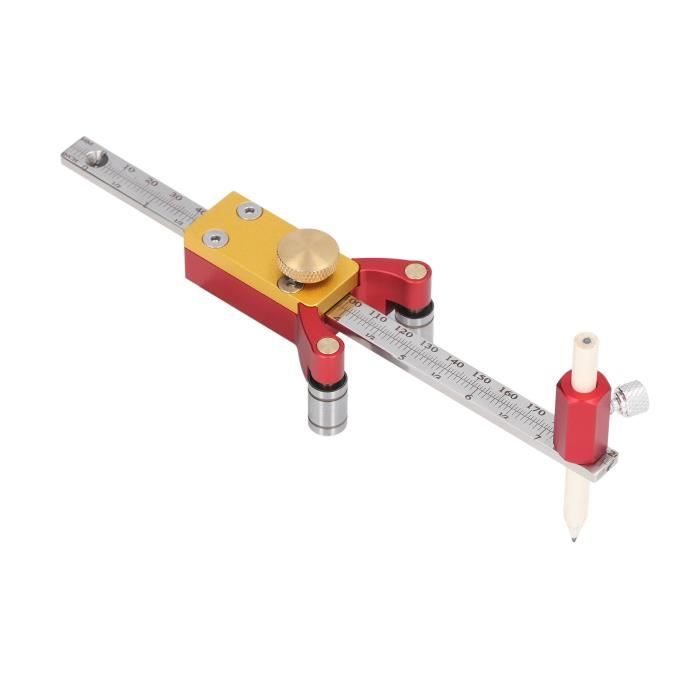 Hapivida Jauge de Couture Extensible, Outil de marquage de Mesure équidistant en Aluminium, Accessoires de Rideau de Bricolage multifonctionnels pour Trous de Bouton à œillets