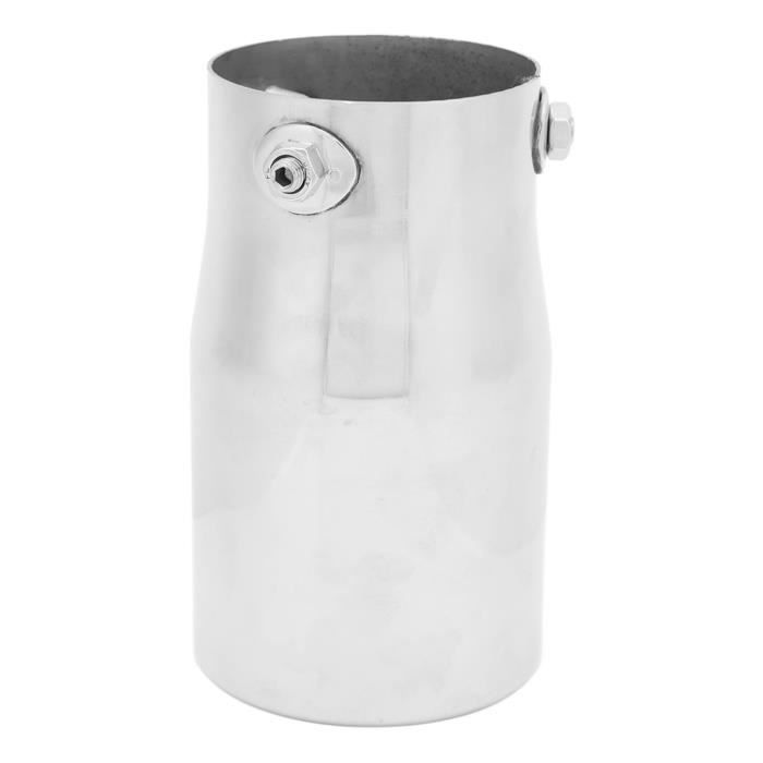 Embout Silencieux Noir Acier Inoxydable - 5.7" Longueur, Entrée 2.5", Sortie 3.3" - Pour Amélioration Échappement