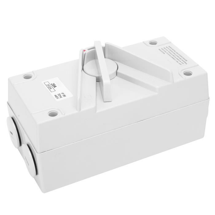 Interrupteur Isolateur Ventilateur Schneider Electric Lisse 10 - 3 Pôles, Blanc, Pour Installation Murale