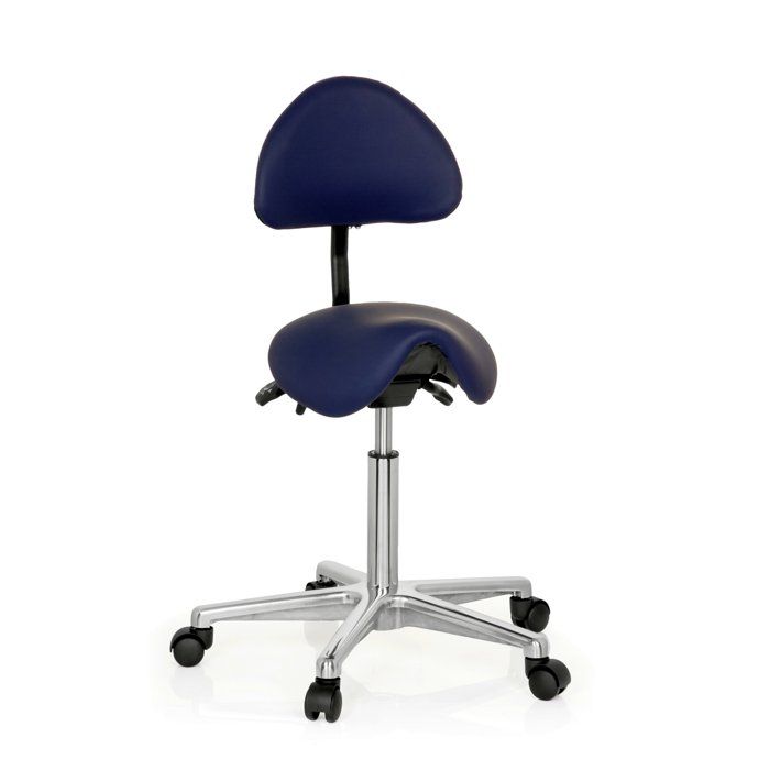 Tabouret / tabouret de travail / assise selle TOP WORK 20 polyuréthane bleu hjh OFFICE