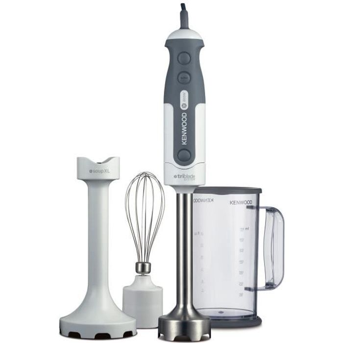 Photo de kenwood-hdp306wh-mixeur-plongeant-avec-hachoir-triblade-blanc-et-gris