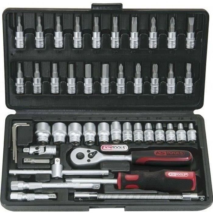 KS Tools 911.0646 - C de douilles et accessoires 1/4", 46 pièces