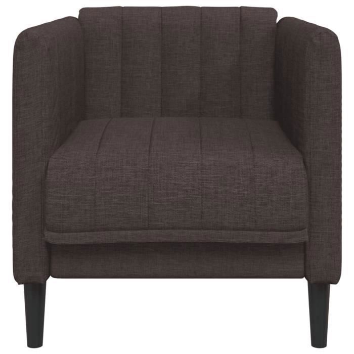 Fauteuil - MOTHINESSTO - Marron foncé - Tissu 100% polyester - Confortable - Design contemporain