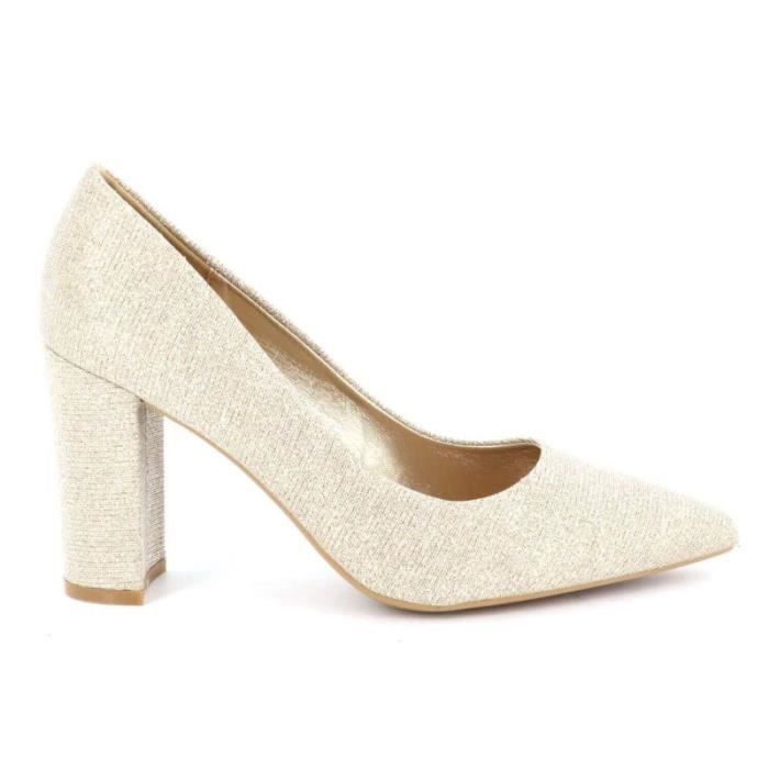 escarpin talon paillette