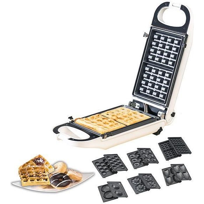 Rosenstein & S&ouml;hne : Gaufrier 700 W avec rev&ecirc;tement antiadh&eacute;sif CM-550 