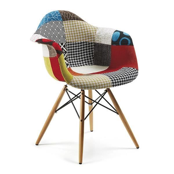 Fauteuil Patchwork Multicolore Achat Vente Chaise Soldes