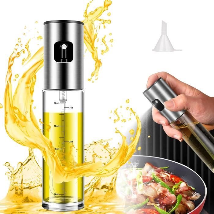 WAONIQ Spray Huile Cuisine, 100ml Pulvérisateur d'Huile en Verre Portable, Vaporisateur  Huile d'Olive, Vaporisateur d'Huile[S34] - Cdiscount Maison
