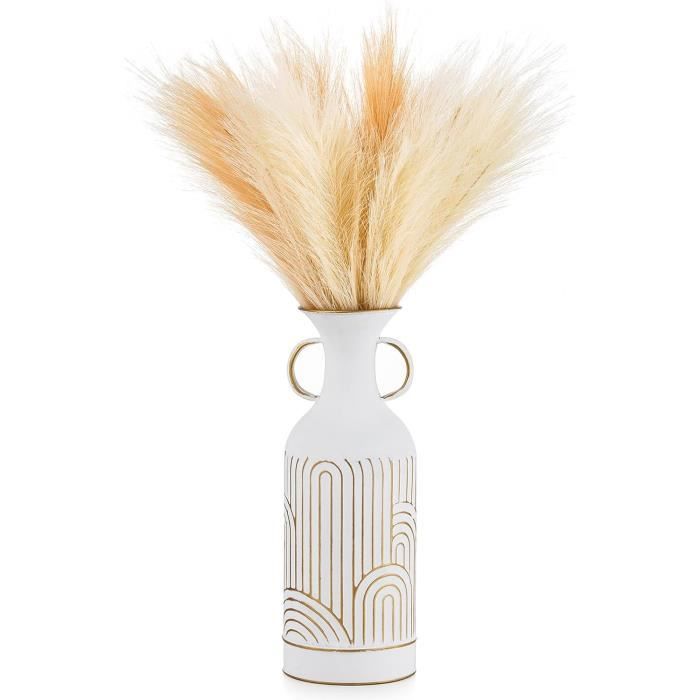 Lot De 3 Vases En Céramique Blanche - Design Nordique Minimaliste, Tailles Différentes, Décoration Intérieure Table Ou étagère