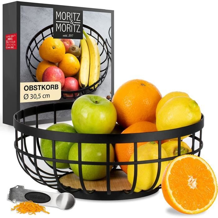 EXLECO Corbeille à Fruits Géométrique, Panier à Fruits En Métal, Bol à