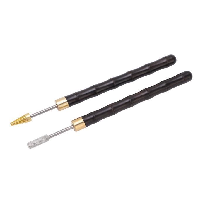 Stylo à Teinture Pour Bords Cuir - 2PCS | Applicateur Rouleau | Finition Pro Cuir
