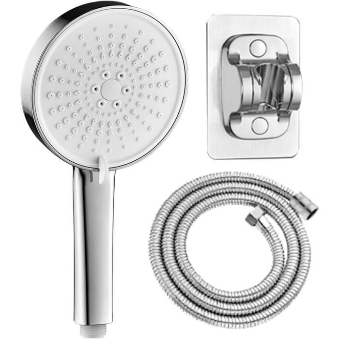 Pommeau De Douche DIY Doctor – 5 Modes (jet, Massage, Pluie) – Haute Pression, Buses Silicone Anti-calcaire – Universel 1/2"