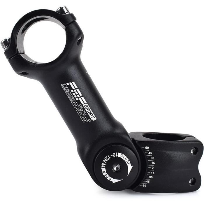 Potence De Vélo Réglable 060 Degrés, Potence Cintre Riser 31,8Mm * 130Mm, Avec Clé Hexagonale