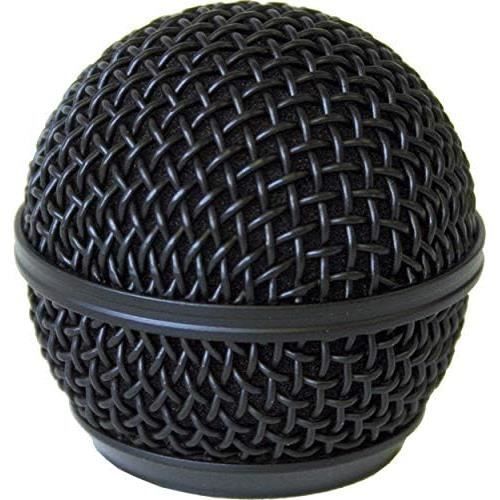 Grille De Remplacement Pour Micro SM58 Et Compatibles - Acier Inoxydable, 55mm De Haut, Avec Pare-brise Intégré - Pour SM58S, BETA58, SA M30, Etc.