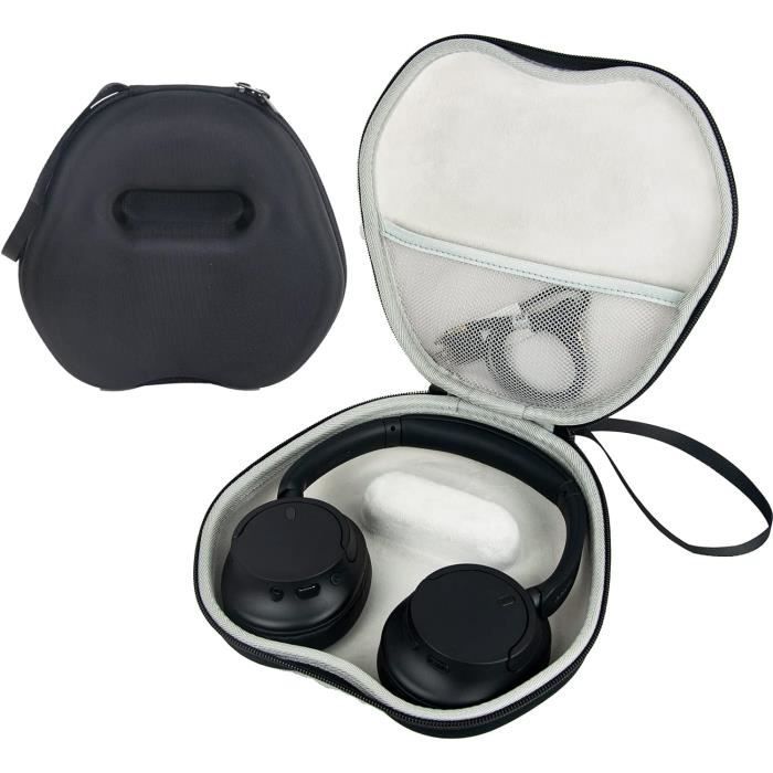 Étui De Protection Rigide Pour Casque Sony WH-CH720N - Coque De Transport Noire Anti-Choc Et Pratique