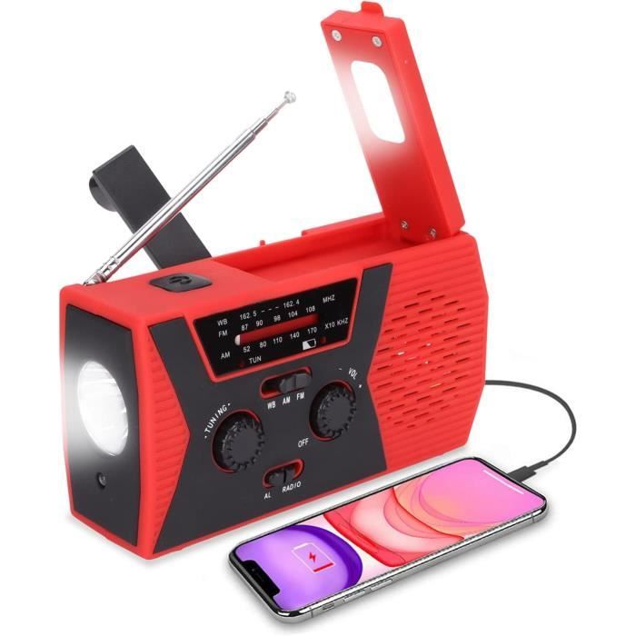 Radio Météo D’Urgence à Manivelle – Solaire, 40 000 MAh, Lampe Torche, SOS - 9
