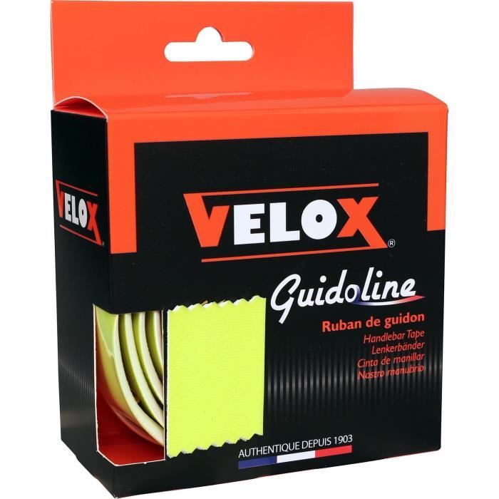 Guidoline VELOX High Grip 3.5 Jaune Fluo - Filtration des vibrations et confort de prise en main