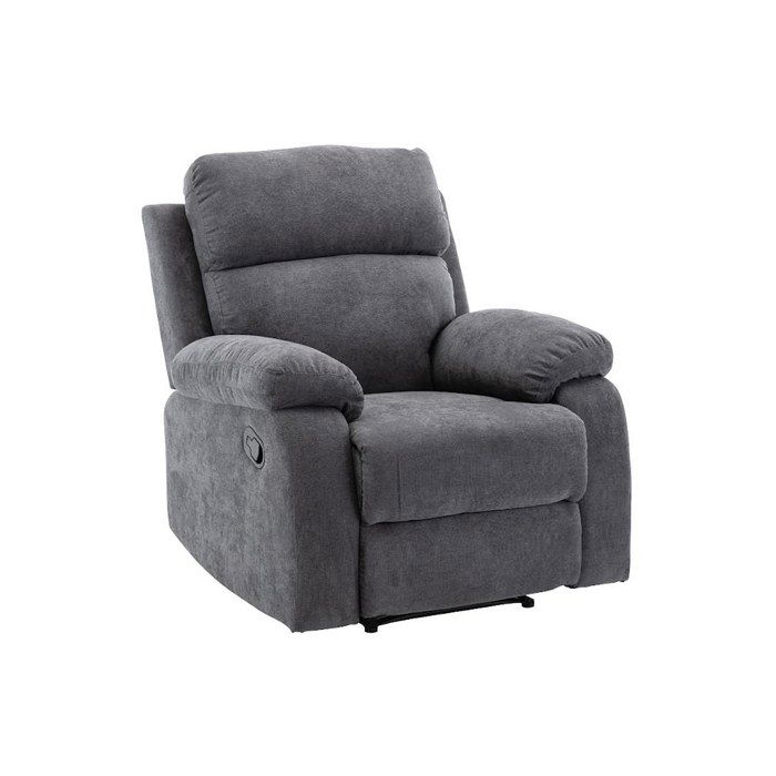 Fauteuil relax en tissu TOLZANO - Anthracite