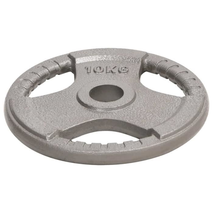 CAPHAUS Disques de poids en fonte solide gris standard avec trou