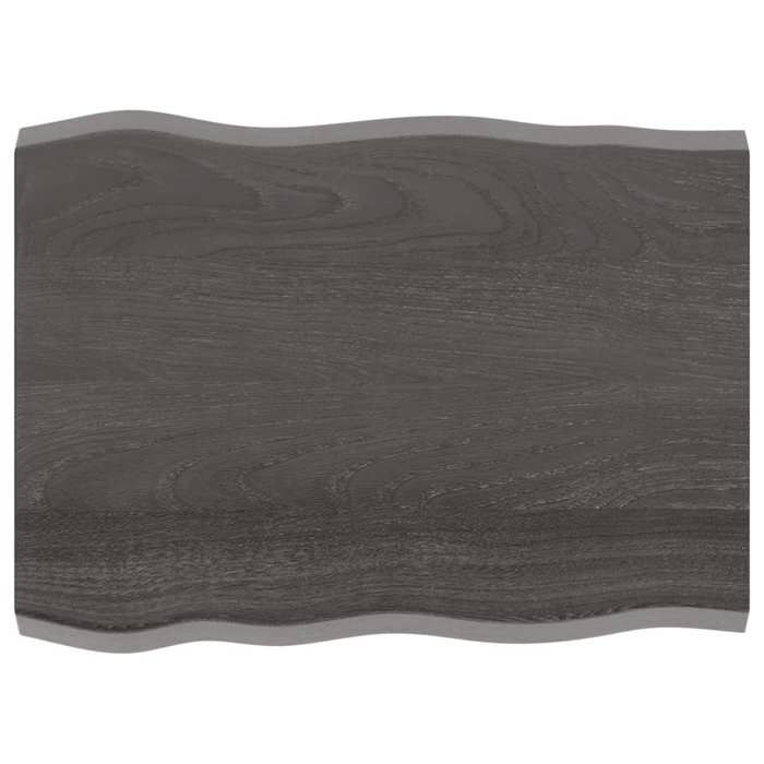 vidaXL Dessus de table bois chêne massif traité bordure assortie 364011