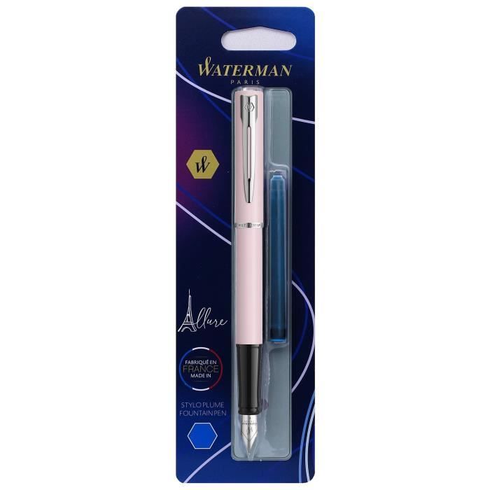 Stylos plume Waterman Allure Violet + 6 cartouches - MaxxiDiscount