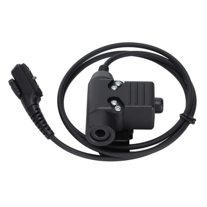 Adaptateur U94 PTT Plug And Play Haute Flexibilité Pour Baofeng UV-9R, UV-9R Plus, UV-XR Et BF-9700 - Bouton Push To Talk Robuste