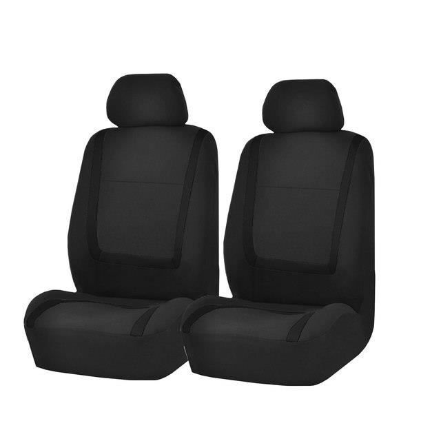 COUVRE SIEGE,Front 2pcs-black--Housses de Protection de siège de voiture en tissu, pour citroën C2 C3 C4 Cactus C5 C4 Picasso C6 DS3