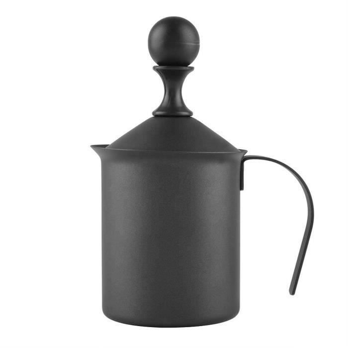 Mousseur à Lait Manuel Inox 800 Ml – Pichet Double Paroi Acier Inoxydable Pour Cappuccino, Latte Art & Chocolat Chaud En 60 Secondes