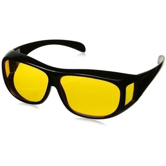 GL12862 Lunette Vision Nocturne Nuit Verre Jaune Anti Eblouissement Ameliore la Conduite de Jour comme de Nuit Achat Vente lunettes de soleil Mixte Adulte Cdiscount