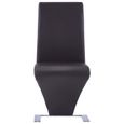 #58046 2 x Chaises de salle à manger Professionnel - Chaise de cuisine Chaise Scandinave - avec forme de zigzag Marron - Similicuir-1