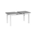 Table rectangulaire extensible pour 6/8 personnes - Gris Perle - 180/240 x 100 x 76 cm - JARDILINE - Aluminium-1