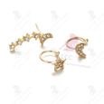 LCC® Boucle d'oreilles femme argent fantaisie or bijoux piercing cadeau anniversaire fête léger aluminium petit fille belles-1