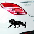 NOIR Sticker Voiture Lion Décoration Véhicule Fenêtre Autocollant Étanche Couverture de Rayures-1