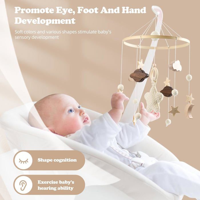 Porte-cloche pour lit de bébé support de bras suspendu de décoration de
