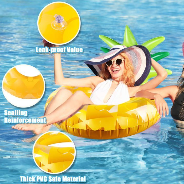 Bouée Queue De Poisson Géante 110 Cm – Anneau Gonflable Extra Large Pour Adulte, Piscine Ou Plage, Résistant Et Sûr
