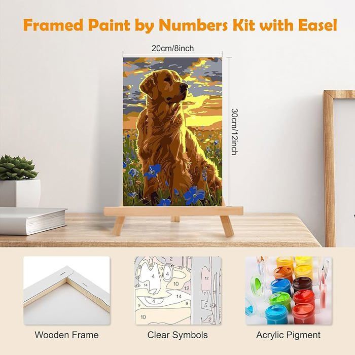 PEINTURE AU NUMERO Adulte Paysage Peinture par Numero Hiver Kits DIY Paint by Numbers Kit
