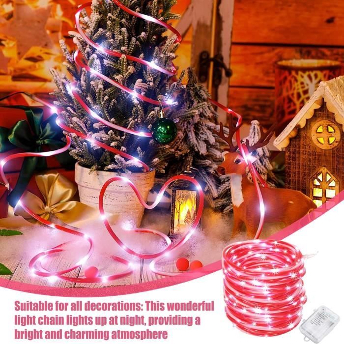 Guirlande Lumineuse Pile avec Télécommande - 10M 100 Micro LED - Blanc  froid - Etanche IP 65 - Guirlande décorative pour Noël - Cdiscount Maison