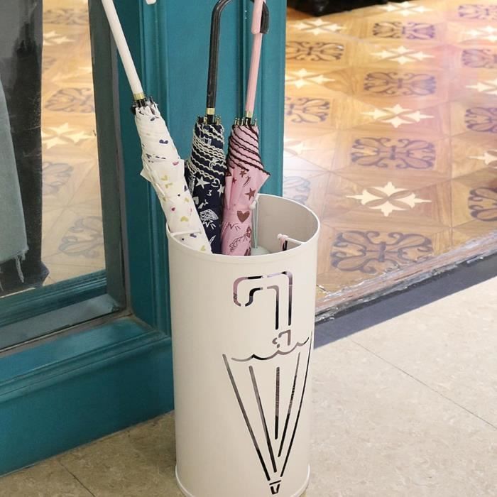 Porte-parapluie Mural Noir Pour Entrée Ou Couloir - 20,5 X 50 Cm, Design Moderne