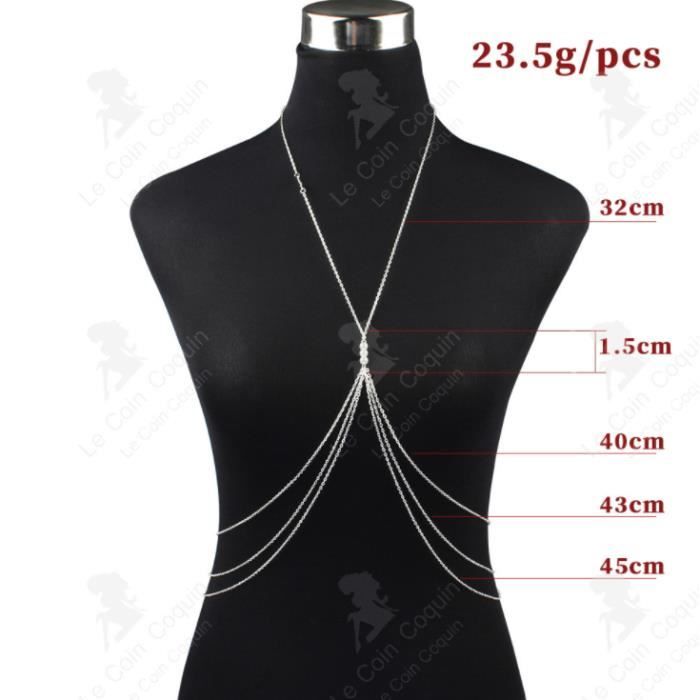 Lingerie En Soie Chaîne De Corps Plaquée Or Pour Femme, Chaîne De