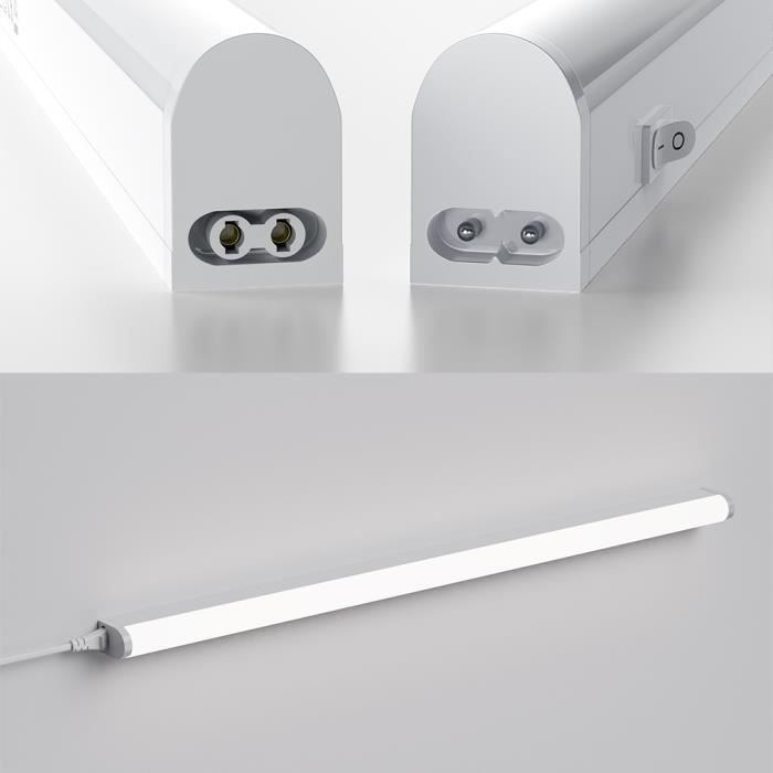 Réglette LED Orientable 9W 230V - Pour Cuisine, Dressing, 60cm, Blanc Neutre, IP20, B.K.Licht