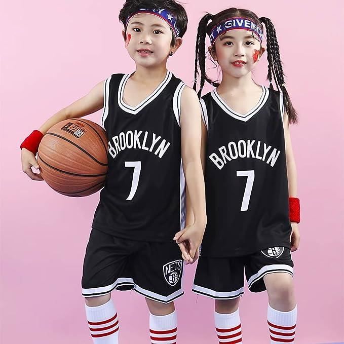 2 Pièces Maillot Basketball Enfant,Maillot Sans Manches + Pantalon  Court,Tenue Basket Enfant Garçon et Fille - Avec numéro 7 - noir -  Cdiscount Sport