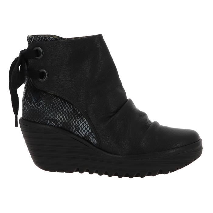 Boots compensées noires store