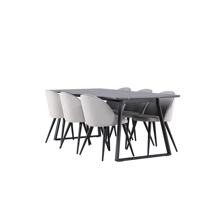 Ensemble Table De Repas Avec 4 Chaises Design MALAGA – Giovanni