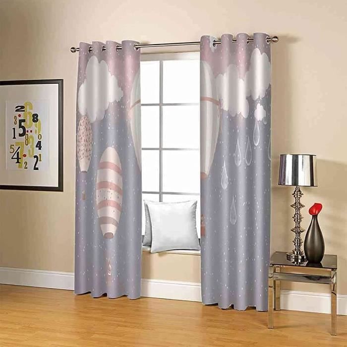 Paire De Rideaux Occultants Entrelacés Sur Mesure - 86" X 170" - Gris Argenté - Occasion Très Bon état